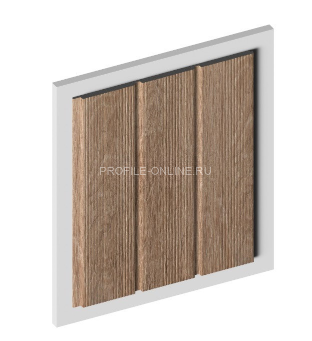 Стеновая панель 3D HiWood LV127L BR416 под дерево из фитополимера 12х120 мм 2,7 м