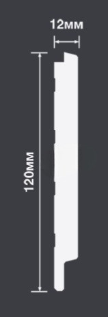 Отделочная стеновая декоративная панель с 3D эффектом Hiwood LV127 BR396 под дерево 120х12 мм из фитополимера 2,7 м