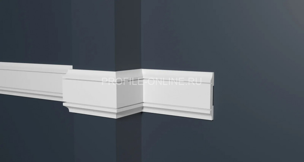 Декоративный молдинг 47х8 мм Decor-Dizayn DD32 полистирол белый, под покраску 2 м