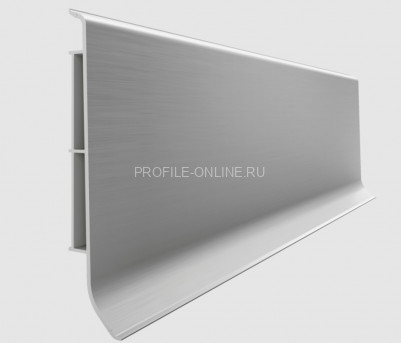 Плинтус для пола ПВХ 80 мм VILO linela 411 RAL 9023 серебро 2 м