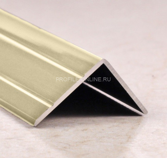 Алюминиевый порог угловой с насечками 24х20 мм ПО-24х20 бронза матовая 2,7 м