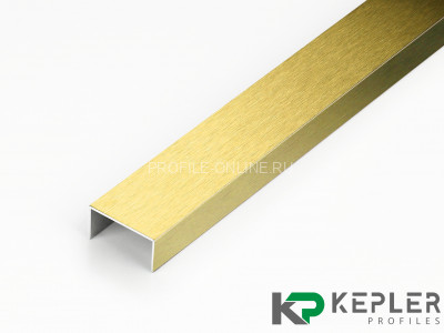 П-образный профиль 10х20 мм из нержавеющей стали SS 304 FSUP20-GS S.S.304 золото сатинированное 2.7 м