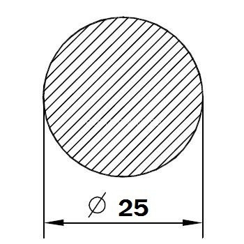 Круглый пруток алюминиевый 25 мм 3 м