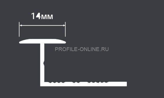 Т-профиль гибкий 14 мм Cezar PVL43 L латунь полированная 2,7 м