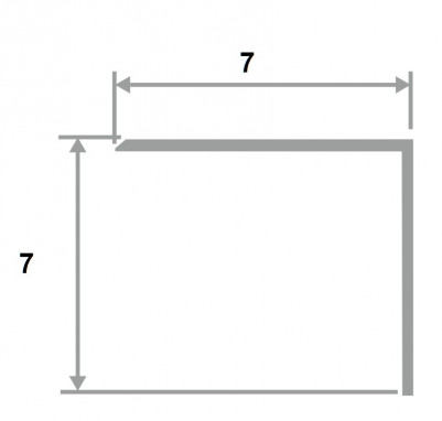 Латунный уголок равнополочный 7х7 PА 7 OS шлифованный 3м