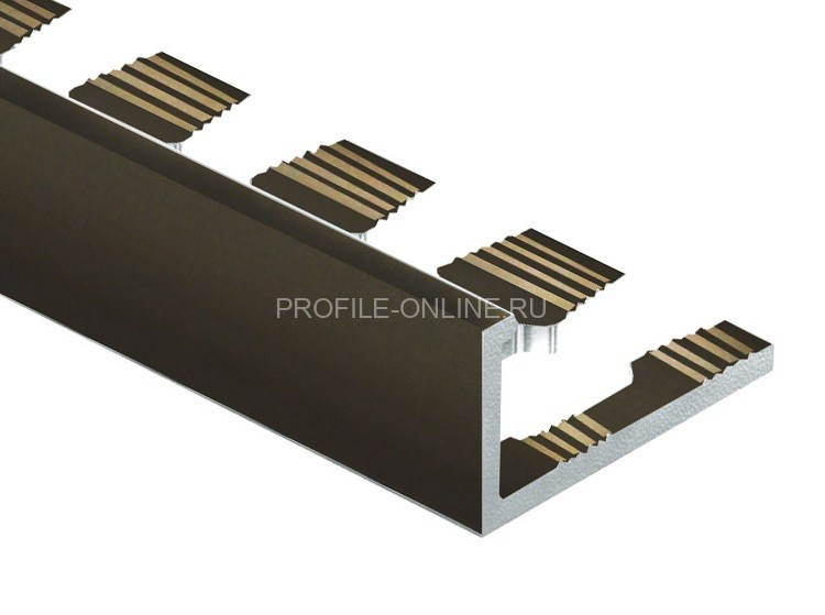 Алюминиевый профиль L-образный гибкий 12 мм PV06-10 коричневый матовый 2,7 м