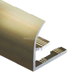 Алюминиевый С-образный профиль гибкий 12 мм PV27-09 шампань блестящая 2,7 м