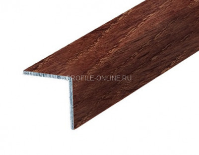 Алюминиевый уголок 40х40 равнополочный КД Дуб мореный 2,7 м (упаковка 10 штук)