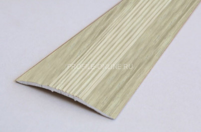 Одноуровневый порог алюминиевый с рифлением 39 мм А5 КД Клен северный 2,7 м (упаковка 10 штук)