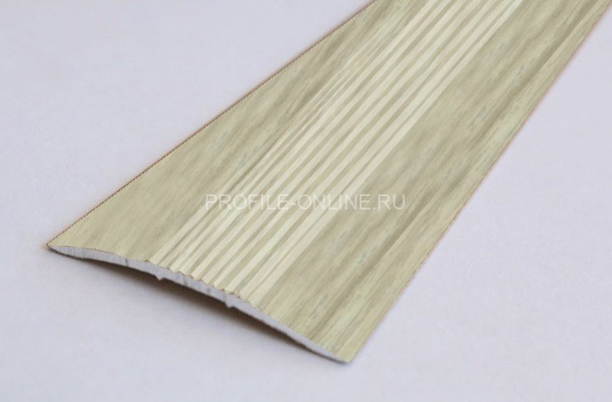 Одноуровневый порог алюминиевый с рифлением 39 мм А5 КД Клен северный 2,7 м (упаковка 10 штук)
