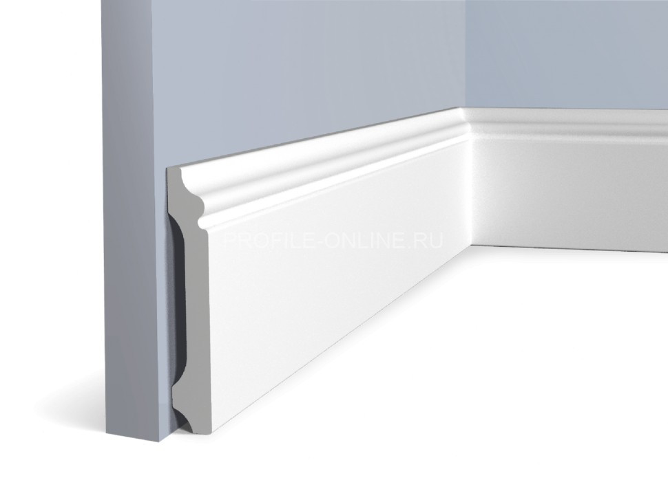 Напольный плинтус 13х80 мм HiWood B80A белый 200 см