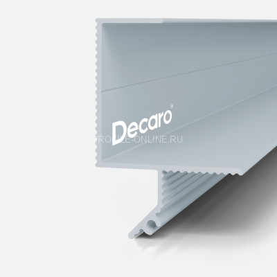 Потолочный теневой плинтус алюминиевый Decaro D005.2 без покрытия 2 м