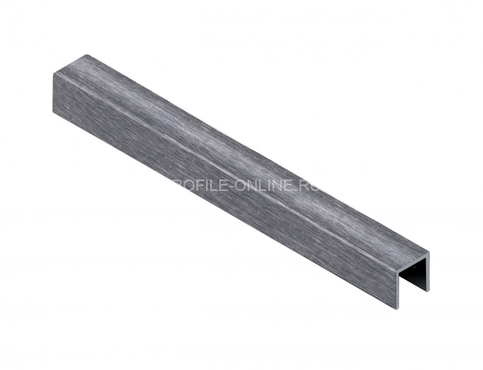 П-образный профиль алюминиевый 10х10 мм NEEXY PV83-45 BBS-D серебро блестящее браш 2.7 м