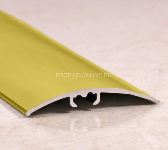 Разноуровневый порог алюминиевый 41 мм ПО-41 золото матовое 2,7 м