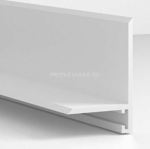 Микроплинтус алюминиевый щелевой ПО-190 серебро глянец 2,7 м