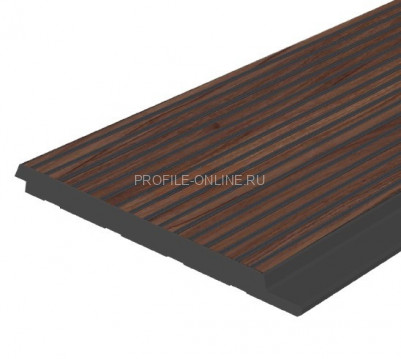 Отделочная стеновая декоративная панель с 3D эффектом Hiwood LV127L BR395K под дерево 120х12 мм из фитополимера 2,7 м