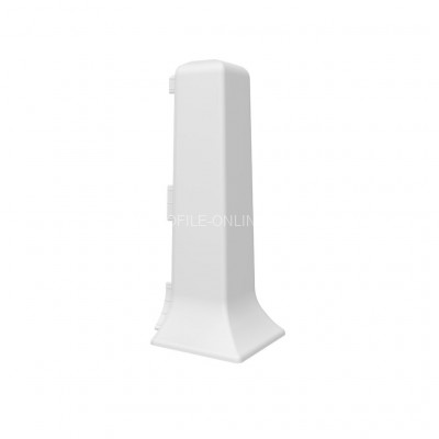 Комплект уголков ПВХ внешних для напольного плинтуса  VILO linela 401 RAL 9003 2шт. белый