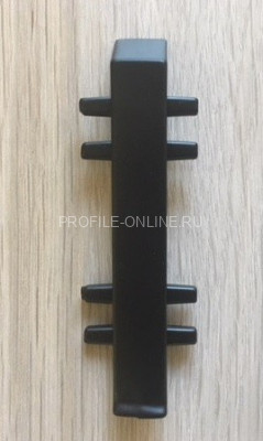 Стык для напольного плинтуса ПТ-70 металл черный
