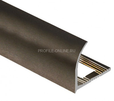 Алюминиевый С-образный профиль 8 мм PV22-06 бронза матовая 2,7 м