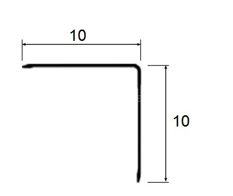 Алюминиевый уголок 10х10 мм PV60-10 коричневый матовый 2,7 м