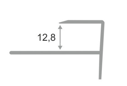 Алюминиевый F-образный профиль гибкий ПФ-12 черный матовый 2,7 м