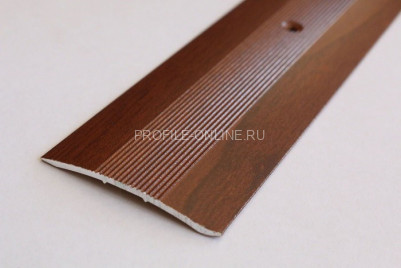 Одноуровневый порог алюминиевый с рифлением 39 мм А5 КД Махагон 2,7 м (упаковка 10 штук)