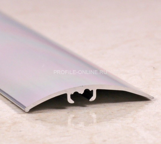 Разноуровневый порог алюминиевый 41 мм ПО-41 серебро глянец 2,7 м