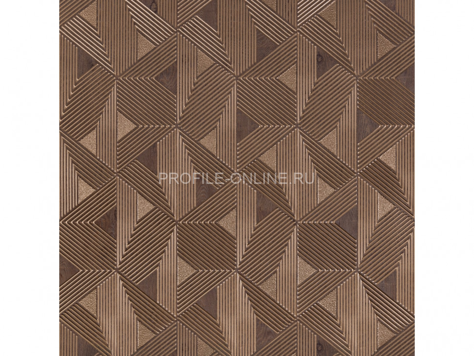 Отделочная стеновая декоративная панель с геометрическим узором HiWood Maximum DM629 BR68 композит 600мм х 4мм х 3м
