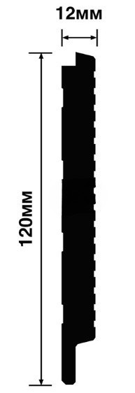 Отделочная стеновая декоративная панель с 3D эффектом Hiwood LV127L BR396 под дерево 120х12 мм из фитополимера 2,7 м