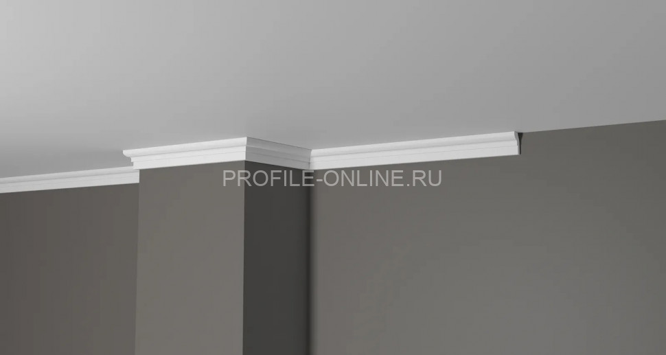 Декоративный плинтус для потолка 25х15 мм Decor-Dizayn DD34 полистирол белый, под покраску 2 м