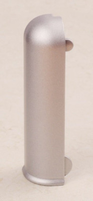 Наружный уголок для напольного плинтуса ПЛ-70 серебро матовое