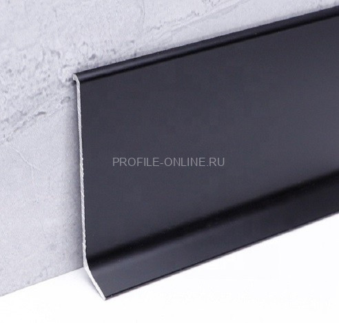 Алюминиевый плинтус напольный 100 мм ПТ-100 черный 3 м