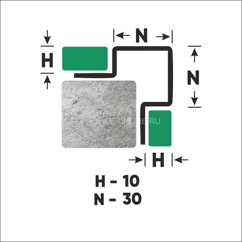 Антивандальный нержавеющий профиль стальной для плитки 10х30 мм FMP 10х30 S сатинированная сталь 270 см