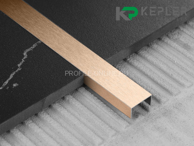 П-образный профиль 10х20 мм из нержавеющей стали SS 304 FSUP20-RS S.S.304 розовое золото сатинированное 2.7 м