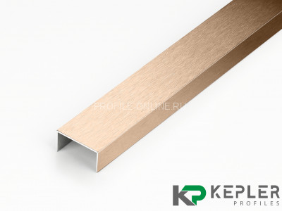 П-образный профиль 10х20 мм из нержавеющей стали SS 304 FSUP20-RS S.S.304 розовое золото сатинированное 2.7 м