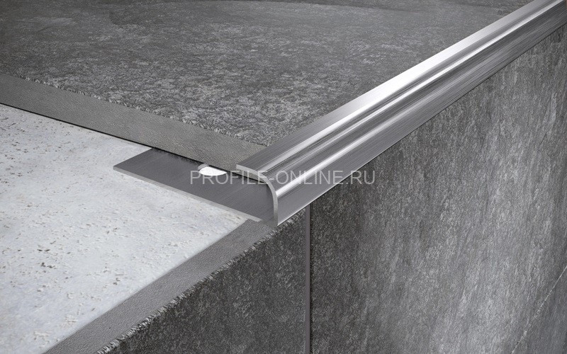 Нержавеющий С-профиль стальной 15 мм FR 15 S сатинированная сталь 270 см