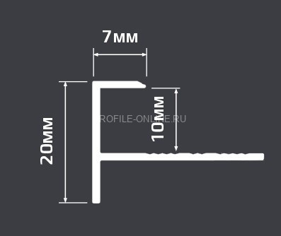 Алюминиевый профиль F-образный с рифлением 10 мм PV53-05 золото блестящее 2,7 м