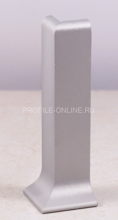 Наружный уголок для напольного плинтуса Диал ПЛ-40ун серебро