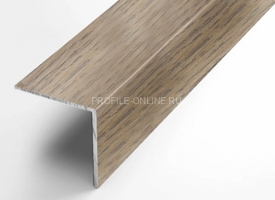 Алюминиевый уголок 40х40 равнополочный Л Беленый дуб 2,7 м (упаковка 10 штук)