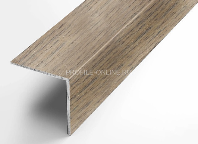 Алюминиевый уголок 40х40 равнополочный Л Беленый дуб 2,7 м (упаковка 10 штук)