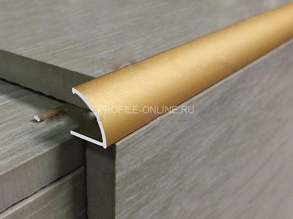 Алюминиевый С-профиль 10 мм РН10 Золото КЕ 2,7 м (упаковка 10 штук)