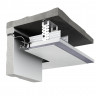 Потолочный теневой плинтус алюминиевый Decaro D006A Black черный с возможностью LED подсветки 2 м