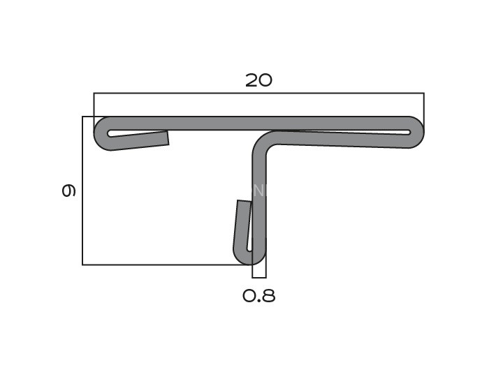 Т-образный профиль из нержавеющей стали 20 мм NEEXY PVS91-09 CBR антик бронза 2.7 м