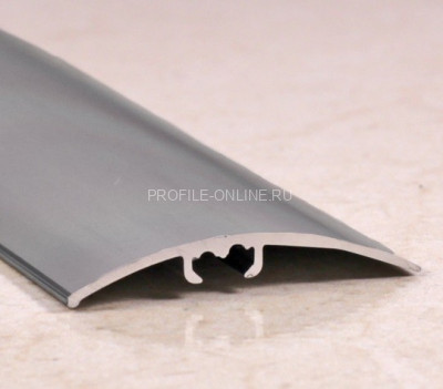 Разноуровневый порог алюминиевый 41 мм ПО-41 серебро матовое 2,7 м