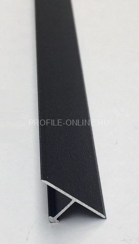 Т-профиль алюминиевый ПТ-18 18 мм черный матовый 2,7 м