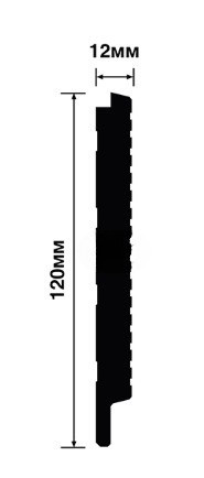 Отделочная стеновая декоративная панель с 3D эффектом Hiwood LV127L BR396K под дерево 120х12 мм из фитополимера 2,7 м