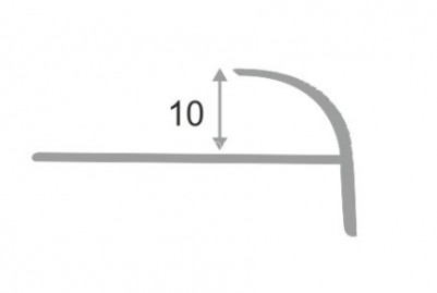 С-профиль алюминиевый 10 мм ПО-10,5 бронза матовая 2,7 м