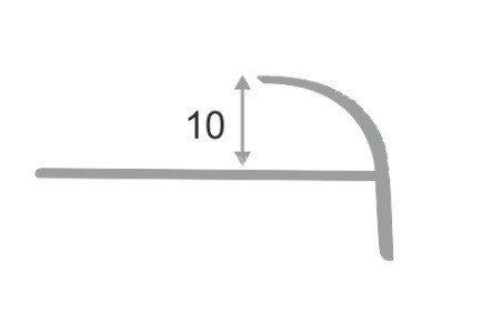 С-профиль алюминиевый 10 мм ПО-10,5 бронза матовая 2,7 м
