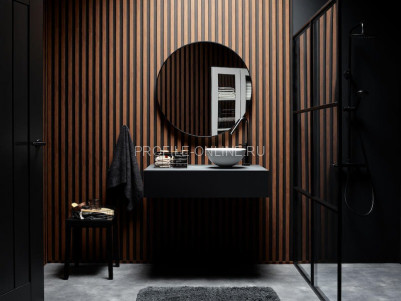 Левая планка-рейка для стеновой реечной панели VOX LINERIO L-LINE мокка 2650х61х21 мм