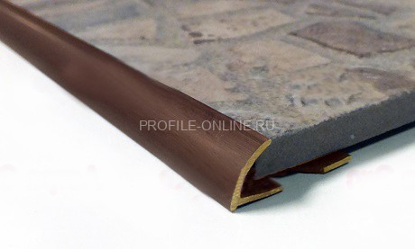 Латунный С-профиль для плитки 10 мм ЛР-9 антик 270 см